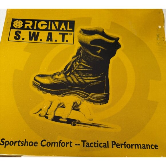 Original S.W.A.T. Classic 9" Tactical Boots Size 10 Black Leather & Cordura Dura - Picture 9 of 11